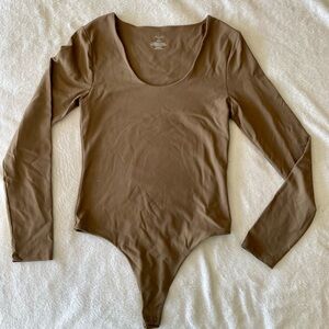 Mocha Long Sleeve nuuds Bodysuit